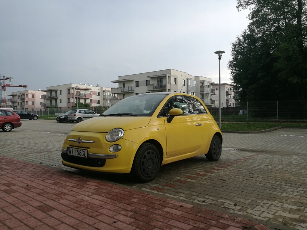 CYTRYNKA ! Żółty Fiat 500 od kobiety. Do Miasta