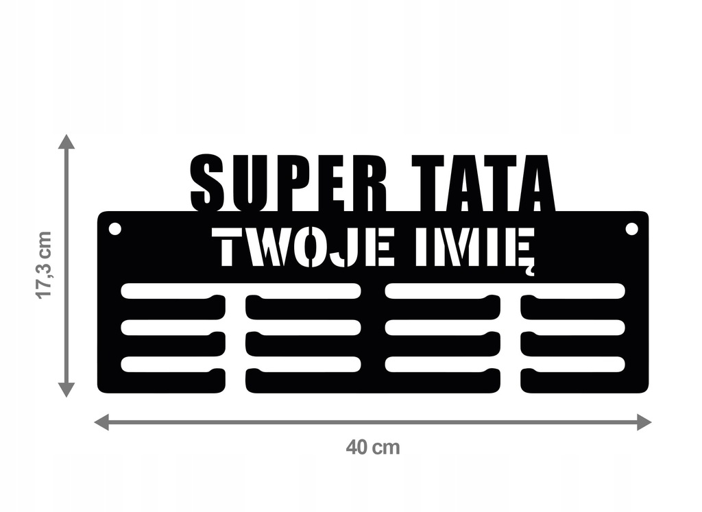 Wieszak na medale SUPER TATA z IMIENIEM 124.2