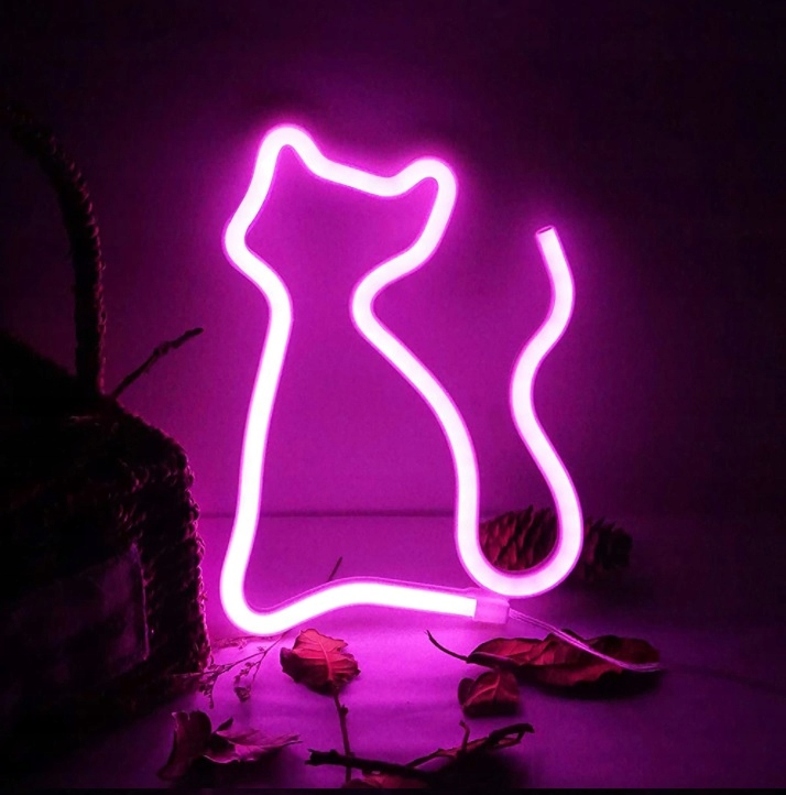 Neon Led DIY Lampa Prezent Dekoracja Różowy Pink