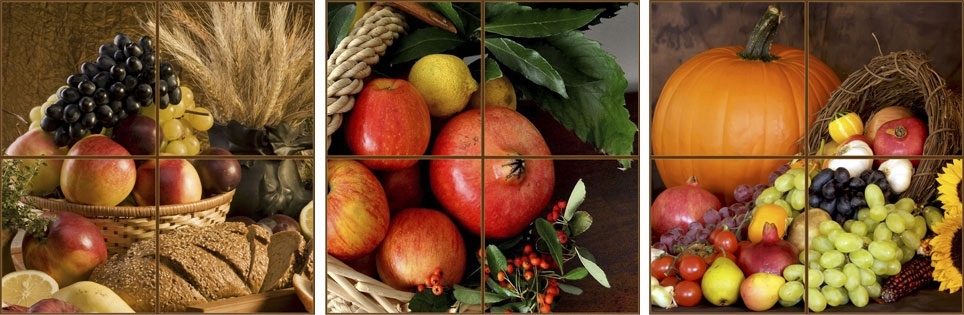 KOMPLET 3 NAKLEJKI NA PŁYTKI ŚCIANĘ SZYBĘ SZKŁO OWOCE P10