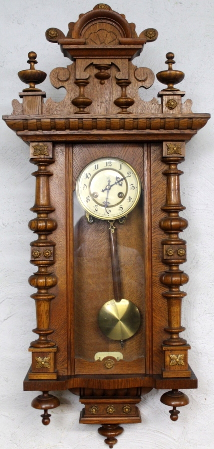 NEORENESANSOWY zegar wiszący JUNGHANS 1905 rok.