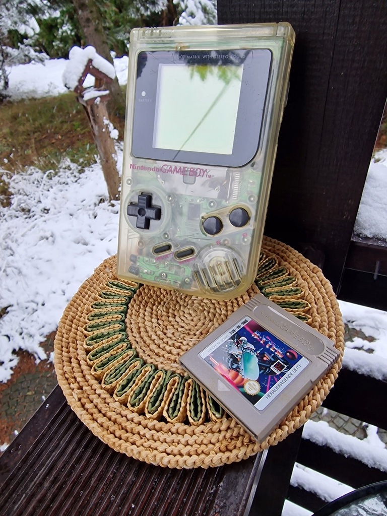 Konsola Nintendo Game Boy Classic Transparent + R-TYPE Oryginał