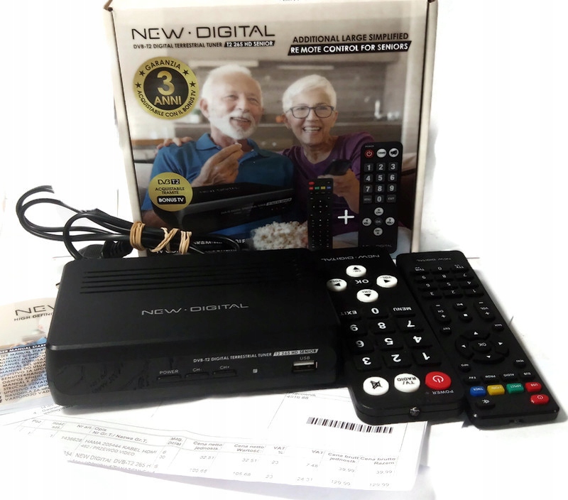 Dekoder Digital T2 265 HD Senior komplet