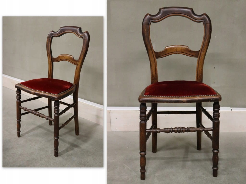 8315 stylowe krzesło na toczonych nogach