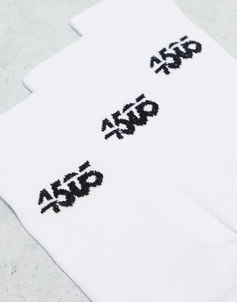 Asos 4505 isf 3 SKARPETKI 4505 PACK NAPIS BIAŁE 39-41 NJ1