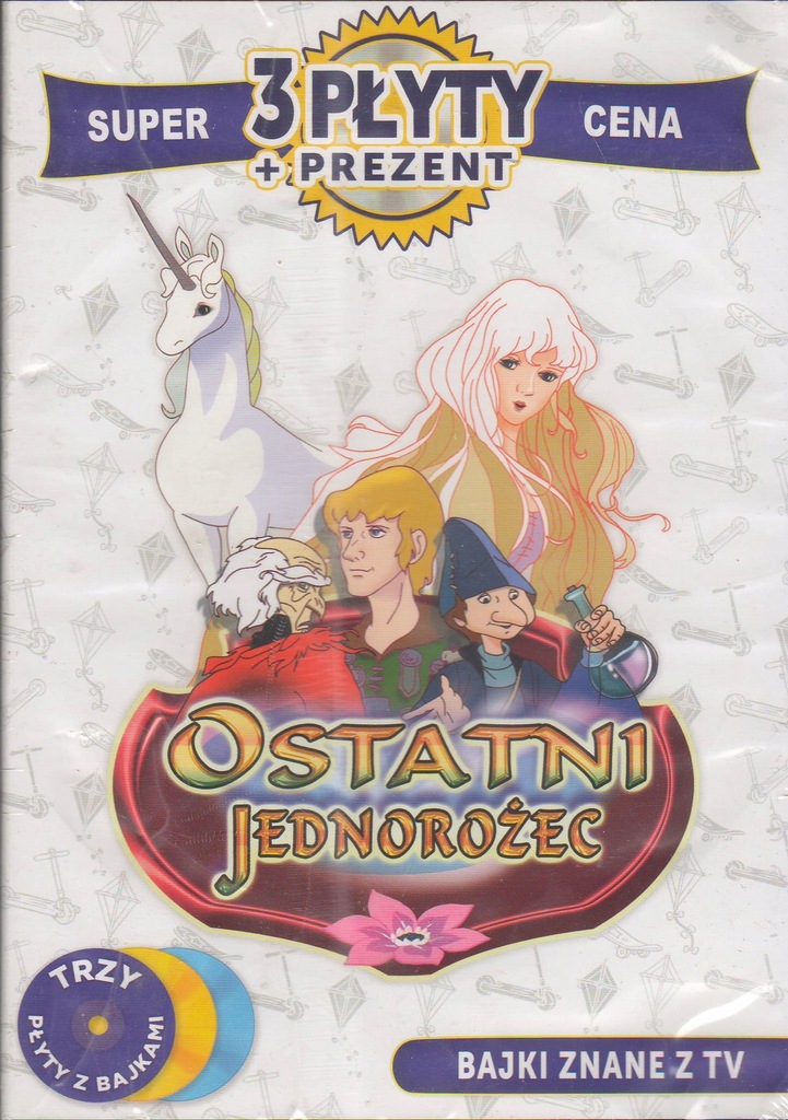 OSTATNI JEDNOROŻEC + 2 BAJKI Z INNYM FILMEM DVD FO