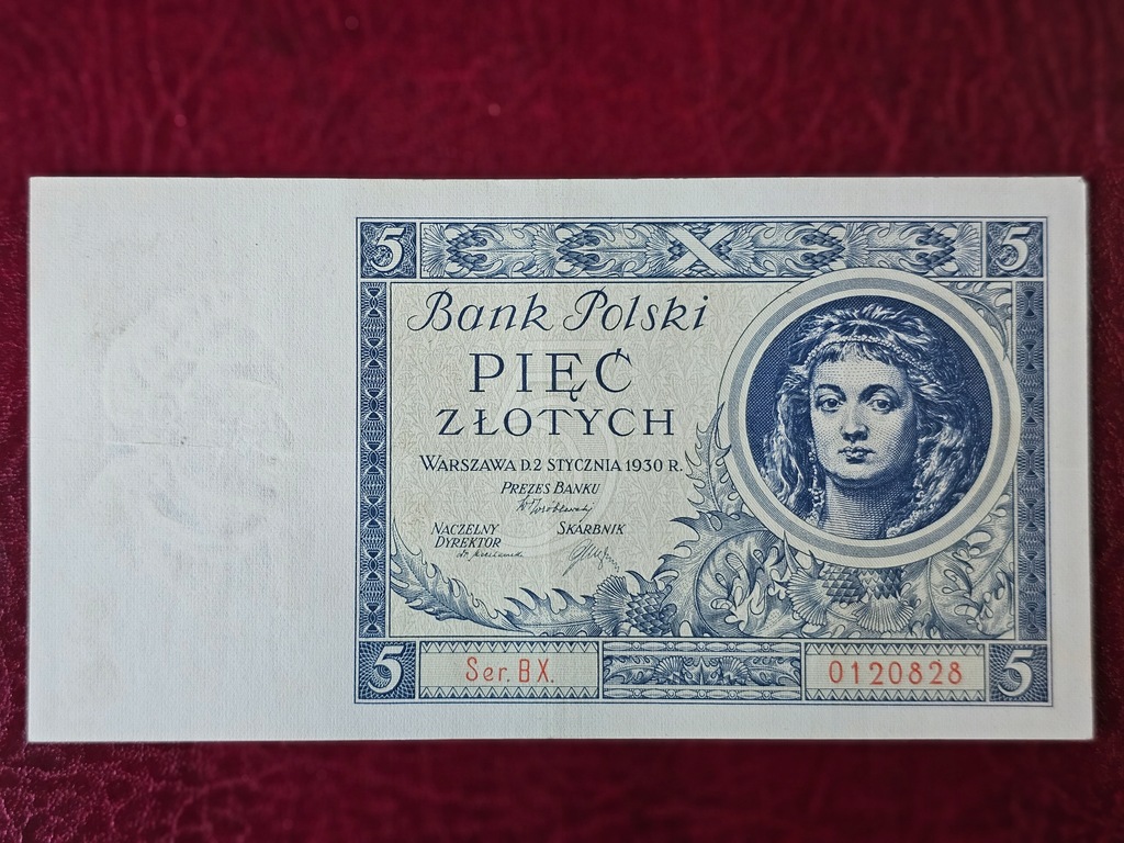 5 złotych 1930 rok Seria BX . Polecam - Bardzo ładny