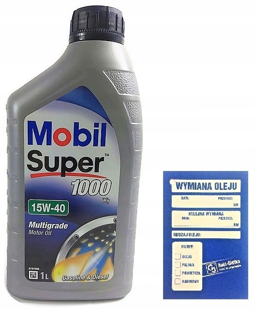 Olej MOBIL Super 1000 X1 15W40 1L FILTRY