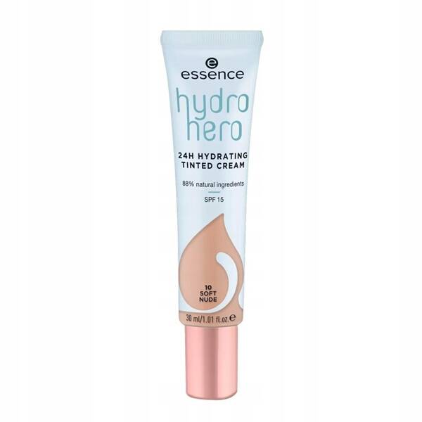 ESSENCE Hydro Hero 24H Hydrating Tinted Cream krem BB SPF15 10 Soft Nude