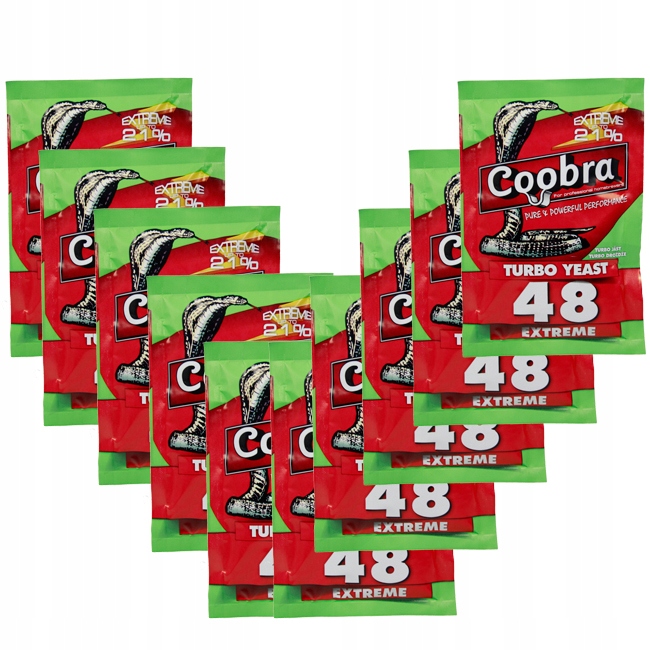 DROŻDŻE COBRA 48 EXTREME 21% TURBO COOBRA 10 szt.
