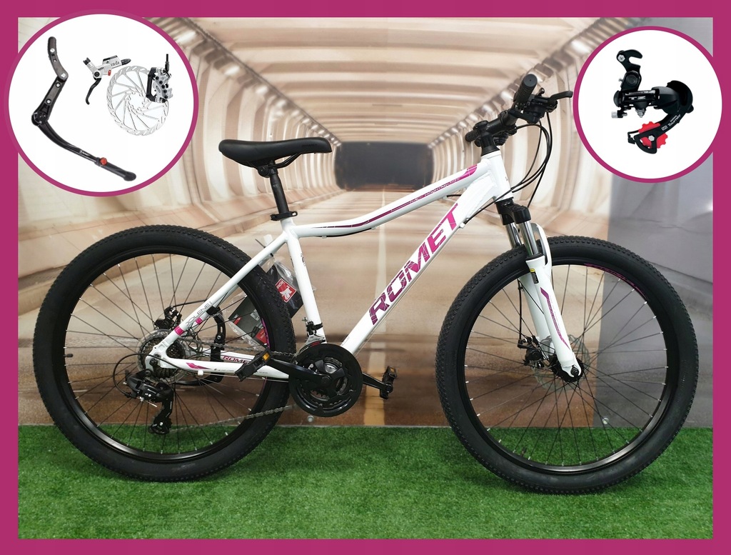 Rower górski damski MTB Romet 26" Jolene 6.2 SHIMANO amortyzacja rama 17"