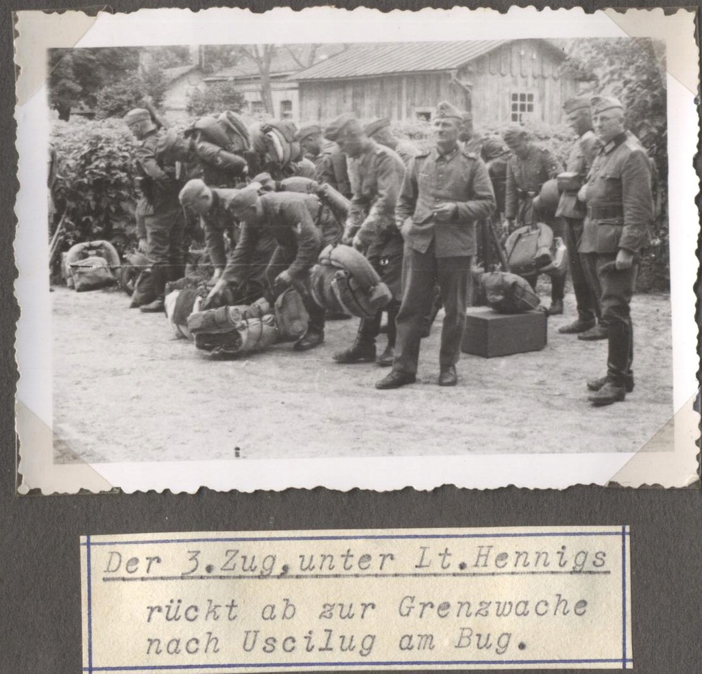 Hrubieszów. Koszary, Niemcy, apel. 1941