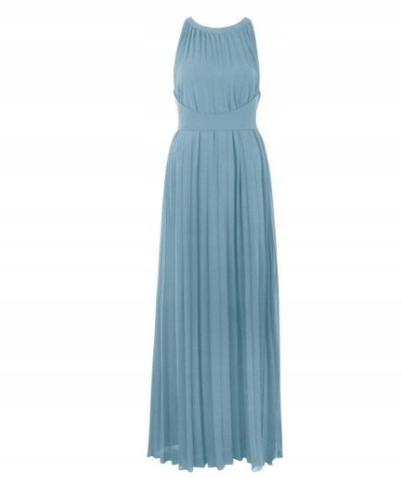 APART sukienka błękitna plisowana maxi r.38 K13 16