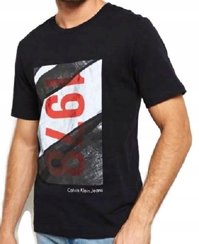 T-Shirt Koszulka Calvin Klein z Nadrukiem; M