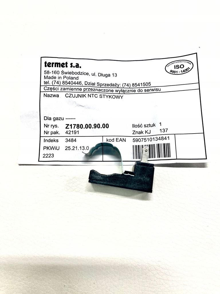 CZUJNIK NTC STYKOWY TERMET