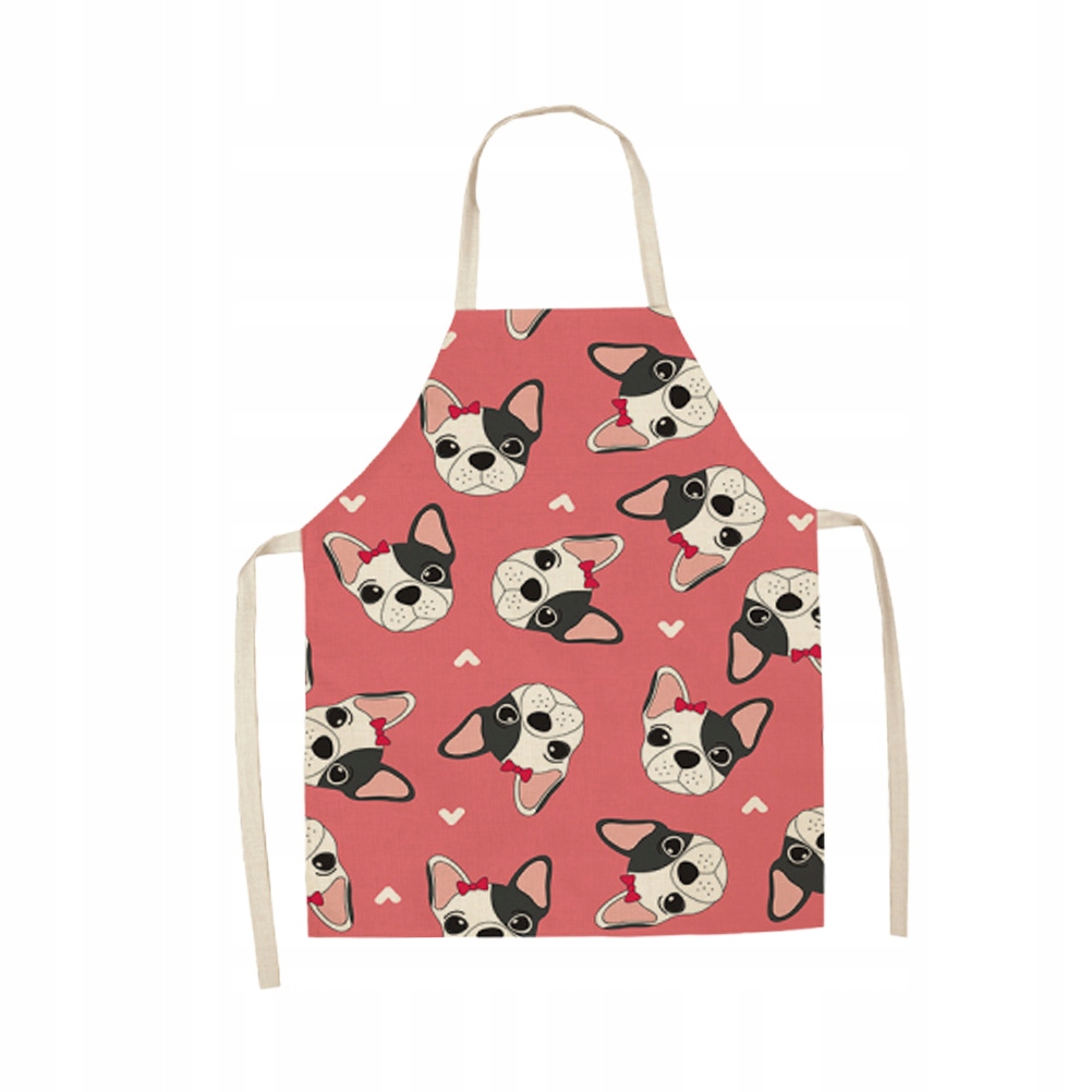 Dog Printing Apron Durable Beautiful Cotton and Li