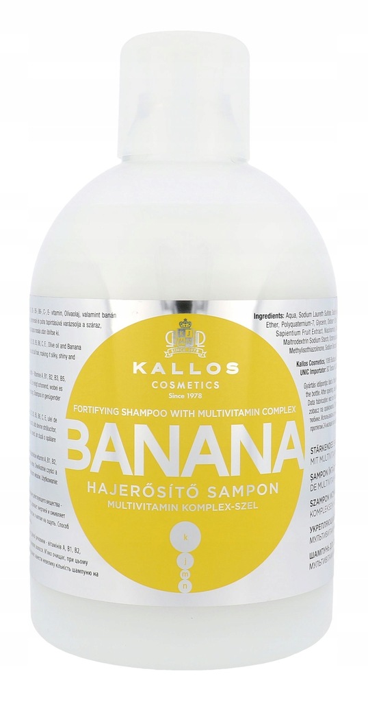 Kallos Cosmetics Banana Szampon do włosów 1000ml