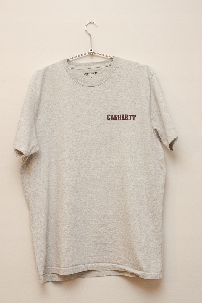 Carhartt - szara koszulka basic logo L