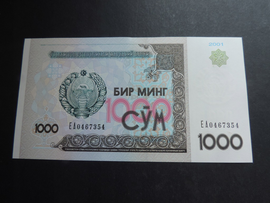 UZBEKISTAN 1000 SYM 2001