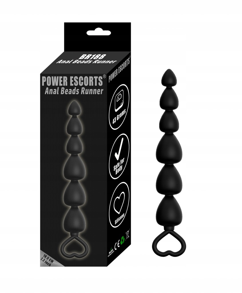 Plug-Power Escorts - Anal Beads Runner - Silicone