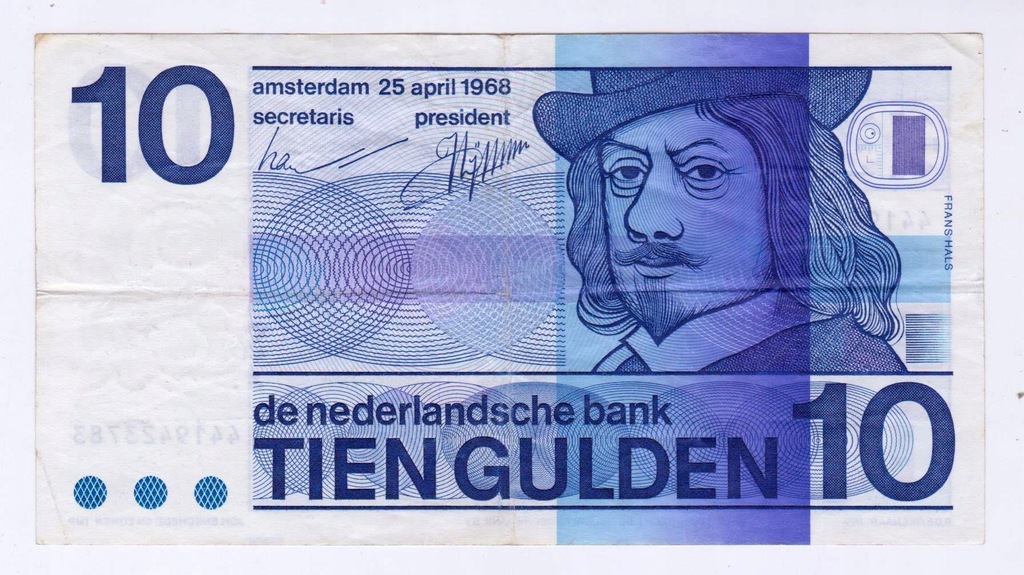 Holandia 10 guldenów 1968 ser 44...
