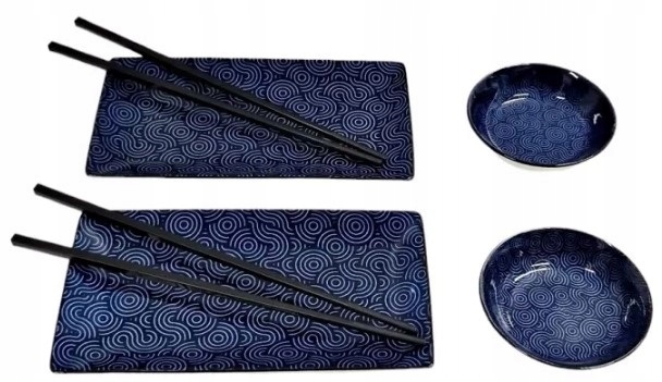 SMUKEE ZESTAW DO SUSHI 6 elementów niebieski