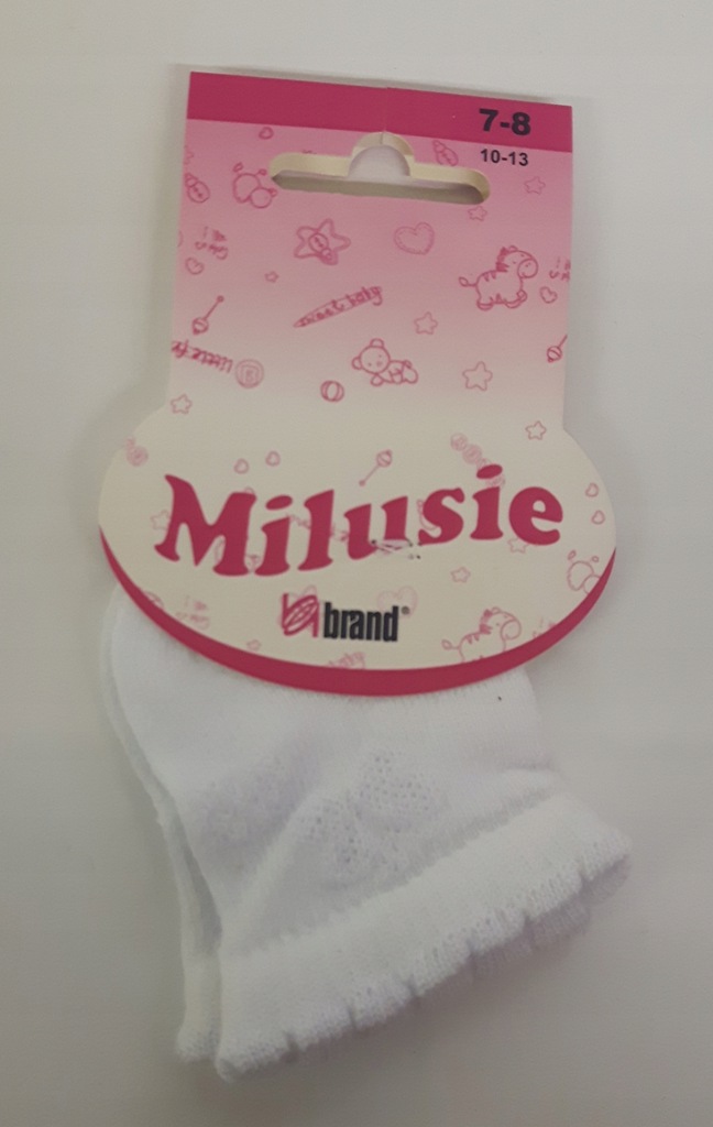 Skarpetki dziewczęce białe 10-13 cm