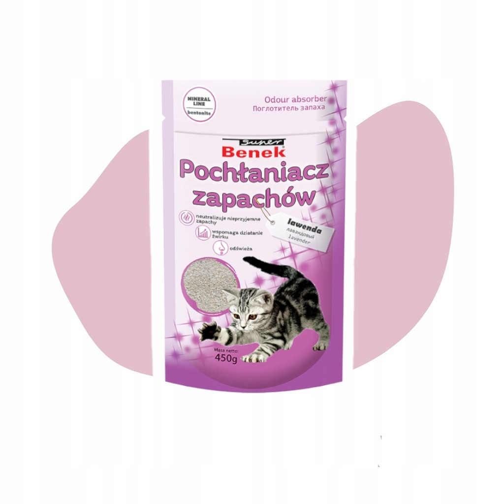 Super Benek Neutralizator zapachów do podłoża Zapach lawendy 450g