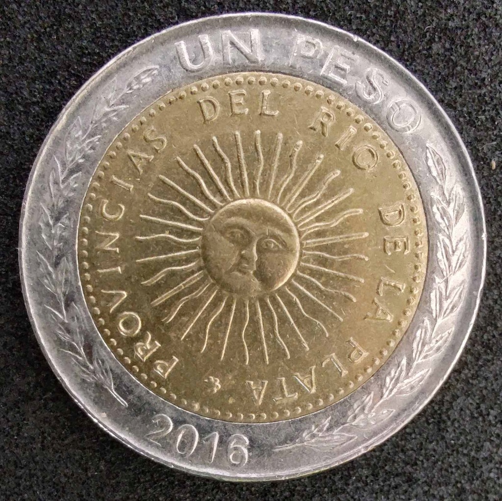 0524 - Argentyna 1 peso, 2016