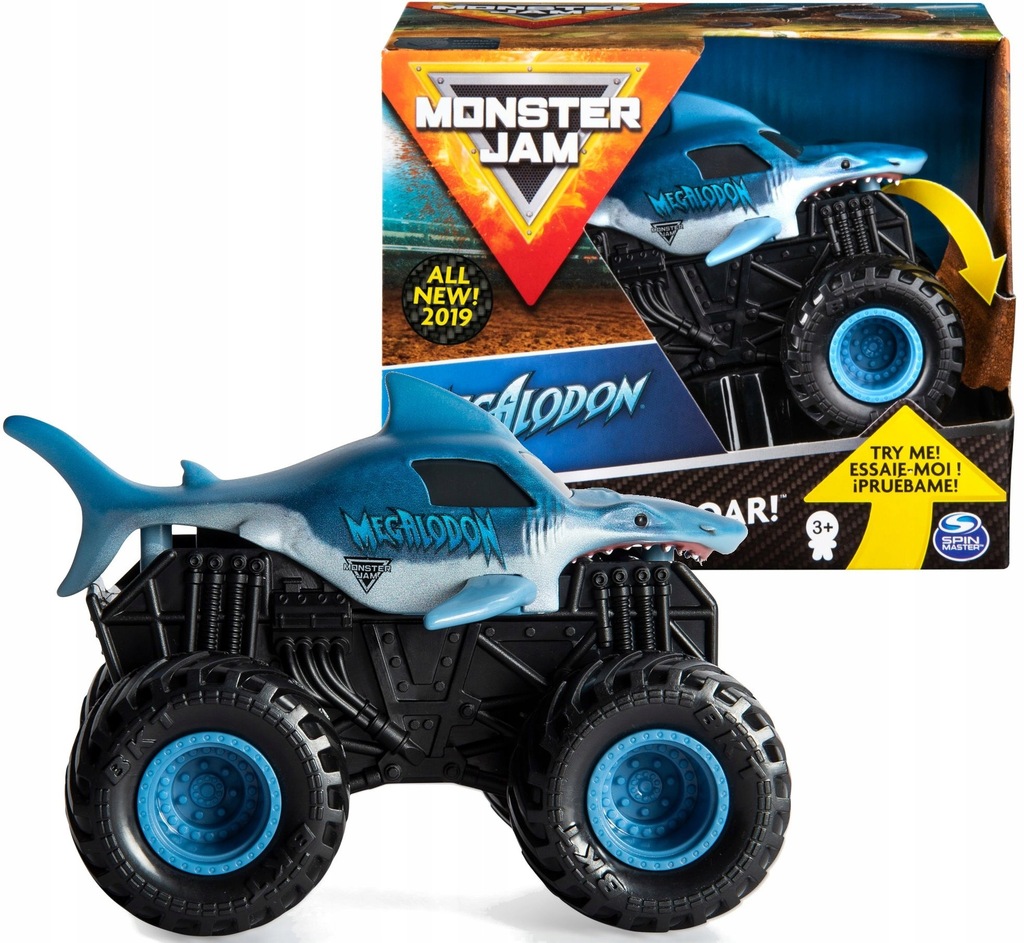 MONSTER JAM TRUCK CIĘŻARÓWKA MEGALODON DŹWIĘK - 9787696102 - oficjalne