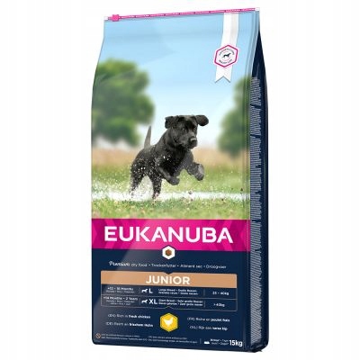 Eukanuba karma sucha dla młodych dużych psów 15 kg