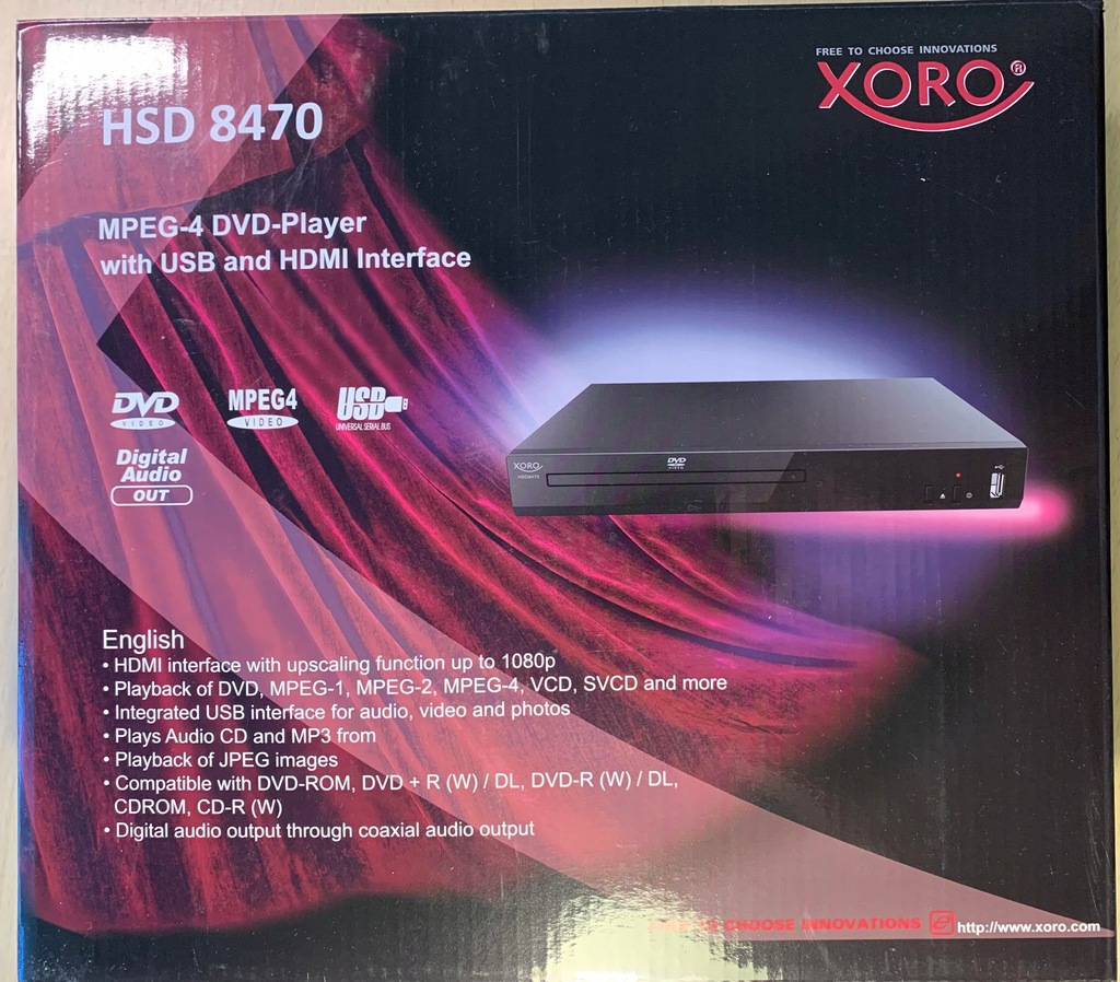 Купить Xoro HSD 8470 HDMI USB DVD-плеер: отзывы, фото, характеристики в интерне-магазине Aredi.ru