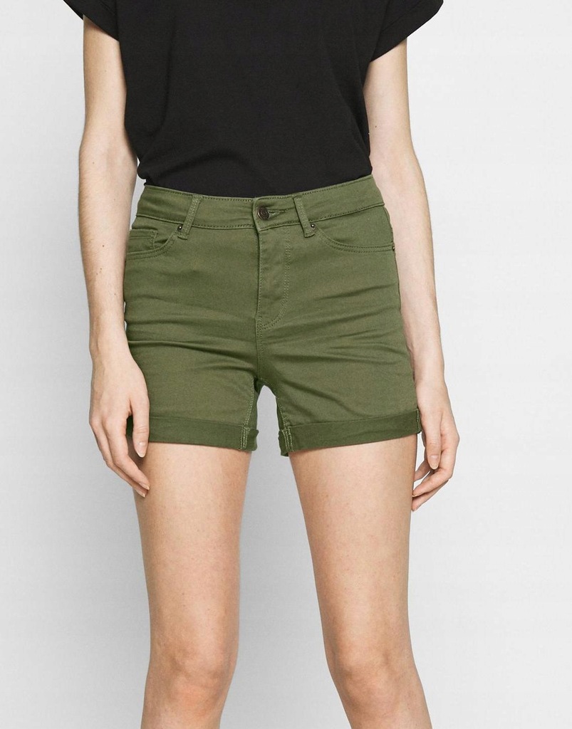 H3F106*VERO MODA SZORTY JEANSOWE KHAKI XS L00