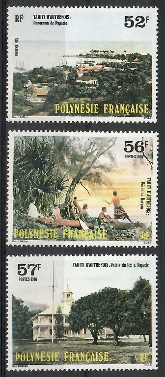 Polinezja Francuska 1986 Mi 449-451 Czyste **