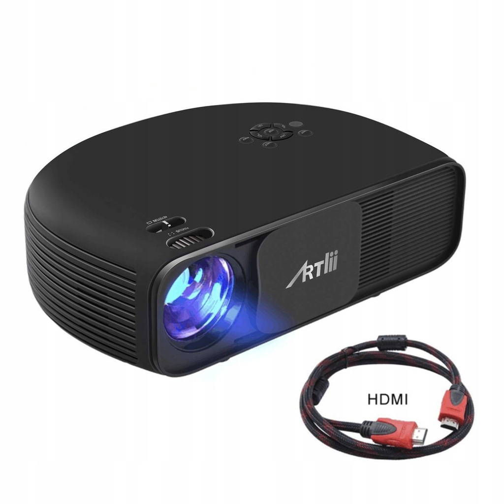 Projektor Artlii HD 1080p HD HDMI USB, VGA, AV, SD