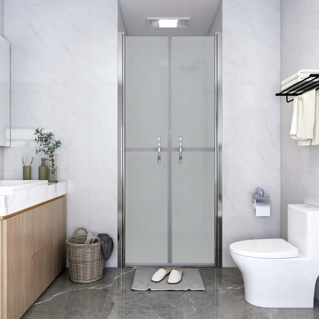 VidaXL Drzwi prysznicowe, szkło mrożone, ESG, 91x1