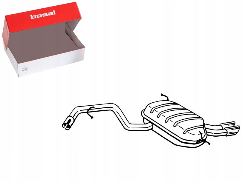 TŁUMIK UKŁADU WYDECHOWEGO TYŁ VW TIGUAN 1.4 09.07-07.18 BOSAL