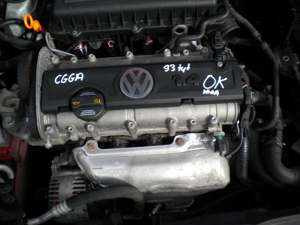 SILNIK KOMPLETNY VW GOLF VI 1,4 TSI CGGA 93TYS