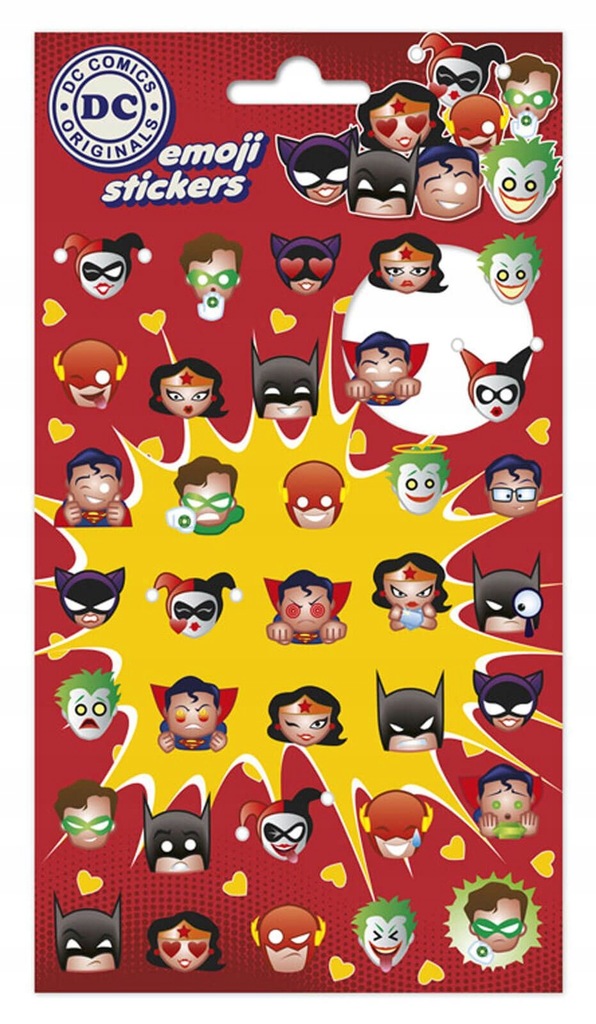 DC Comics Emoji naklejki dla dzieci bohaterowie