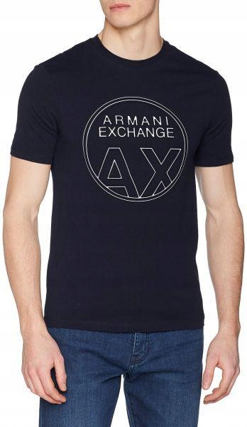 HFR406 ARMANI MĘSKI T-SHIRT KLASYCZNY LOGO L