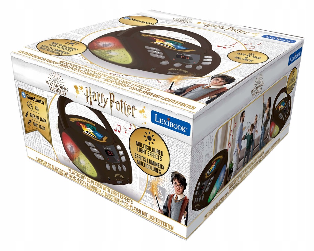 ODTWARZACZ CD BLUETOOTH HARRY POTTER Z EFEKTAMI ŚWIETLNYMI RCD109HP