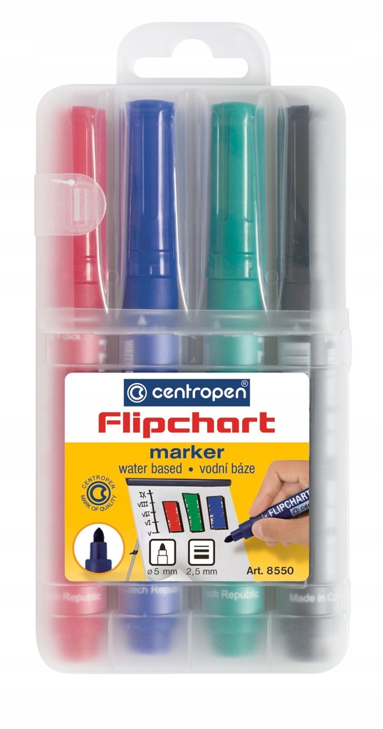 Marker do papieru Centropen Flipchart 8550 4 kolor