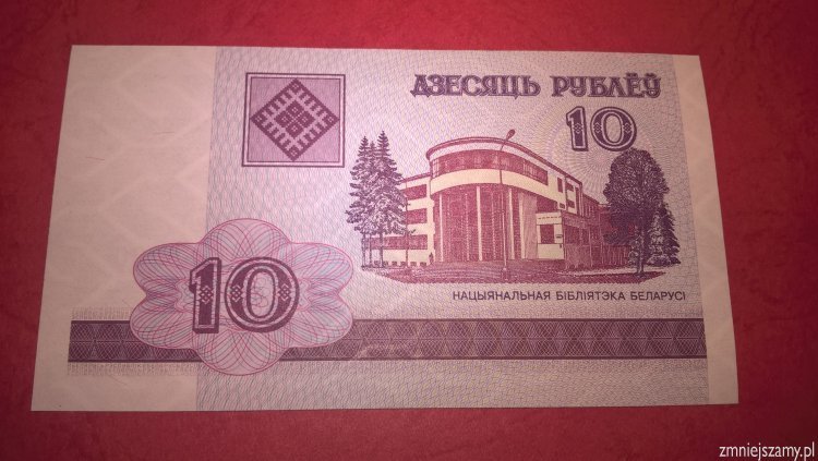 Białoruś - 10 rubli z bankowej paczki  dla WOŚP
