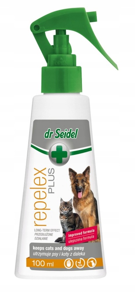 DR SEIDEL REPELEX PLUS utrzymuje psy i koty z dale