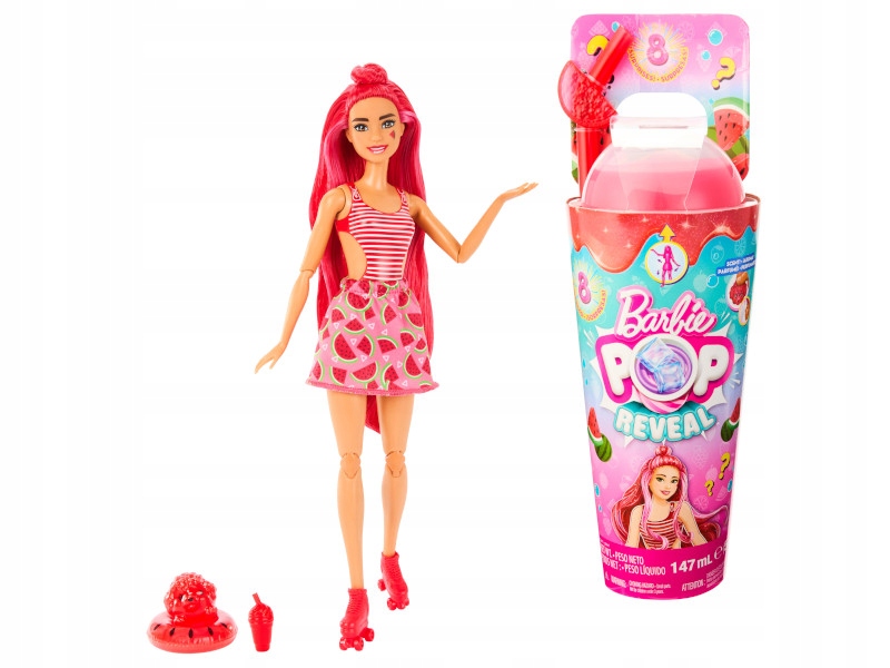 Barbie Pop Reveal Arbuz Lalka Seria Owocowy sok