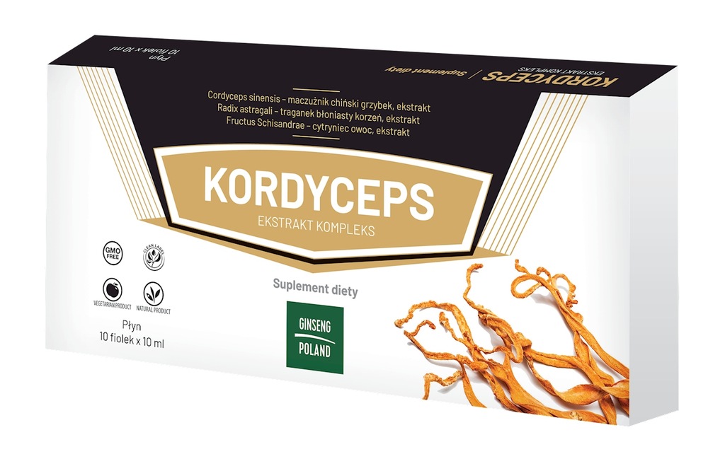 Kordyceps ekstrakt kompleks 10 fiolek x 10ml GINSE_______________