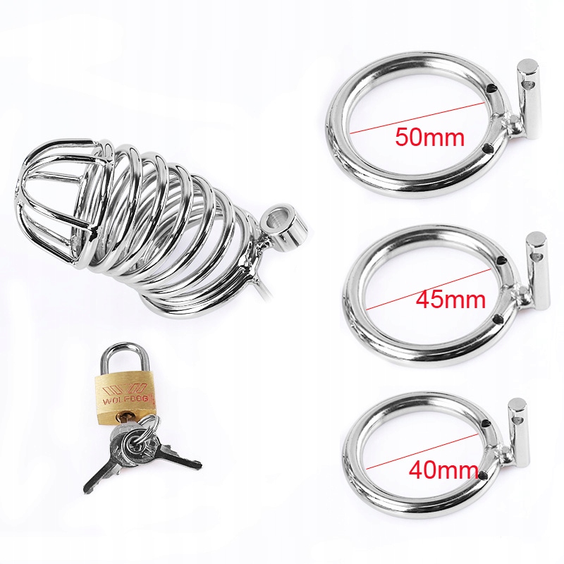 Stal nierdzewna Cock Cage Penis Ring Chastity Cage