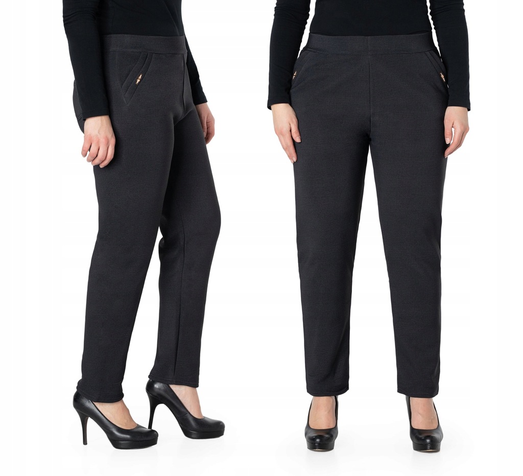 Eleganckie Ciepłe Ocieplane Spodnie Damskie Ocieplone Zimę 20225-1 6XL/7XL