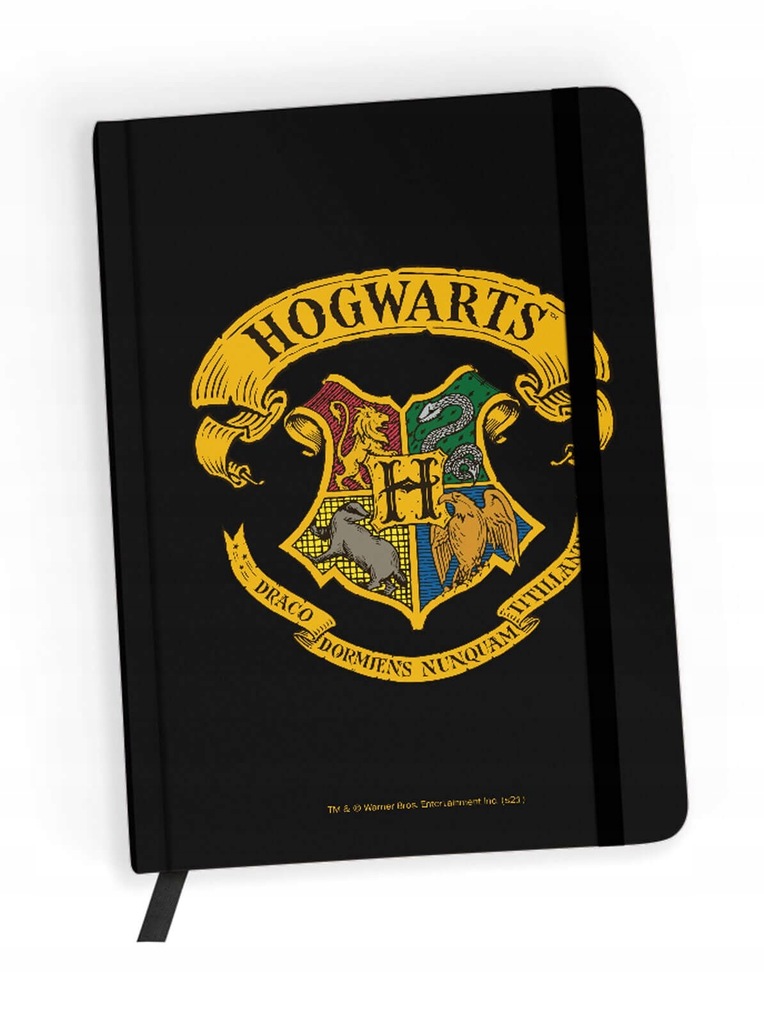 Notes A5 Harry Potter Hogwart 96k w kratkę z gumką