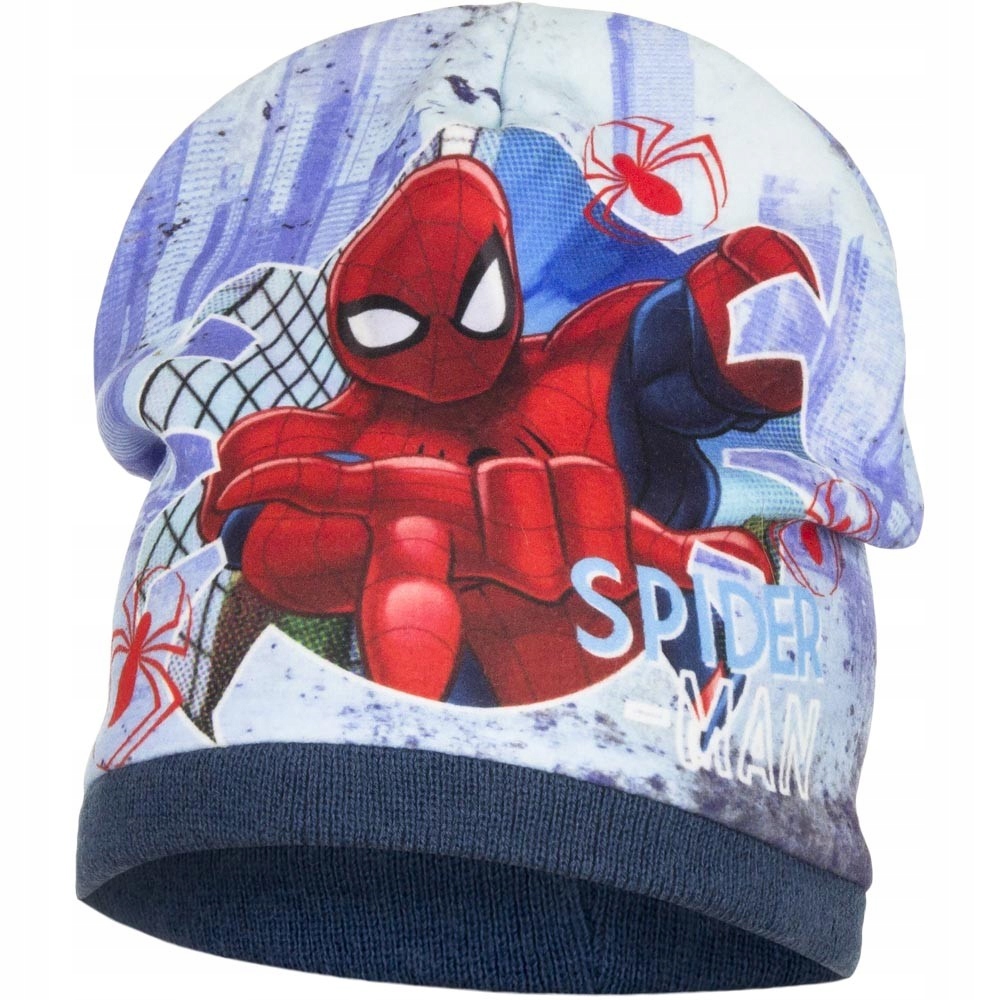 CZAPKA SPIDERMAN granatowa dla chłopca R54